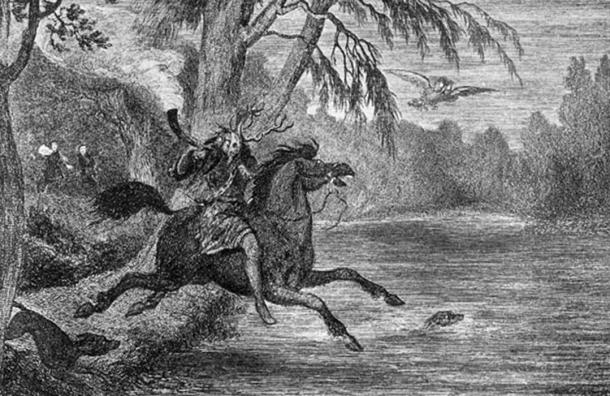 Illustration of Herne the Hunter by George Cruikshank (1840s).