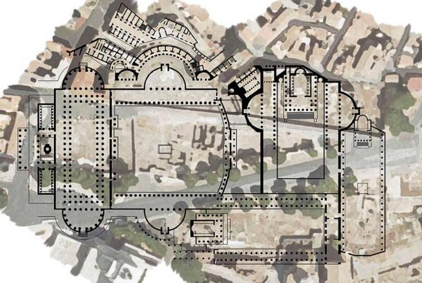 The Imperial Forum: the Forma Urbis Romae was detailed enough to show the floor plans of nearly every temple, bath, and insula in the central Roman city