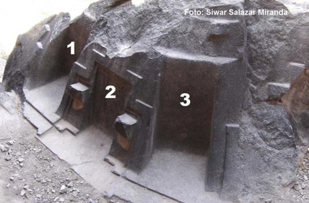 Important axes for astronomy on the stone altar.