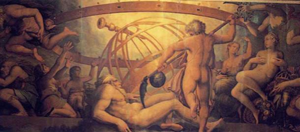 In part of the creation myth Cronus castrates his father Ouranos. (Dodo / Public Domain)