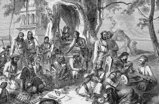 Campamento indio Thugees alrededor de 1857. (Archivista/Adobe Stock)