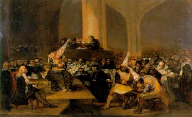 “The Inquisition Tribunal” of the Spanish Inquisition as depicted by Francisco de Goya. (Public domain)