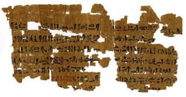 Instructions for a 3,500-year-old pregnancy test. (Carlsberg Papyrus Collection / University of Copenhagen)