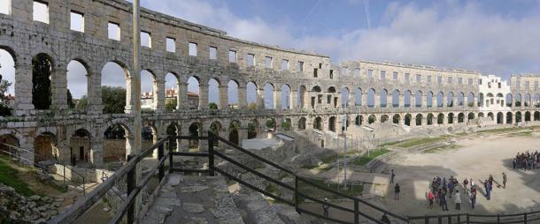 Interior of Pula arena.