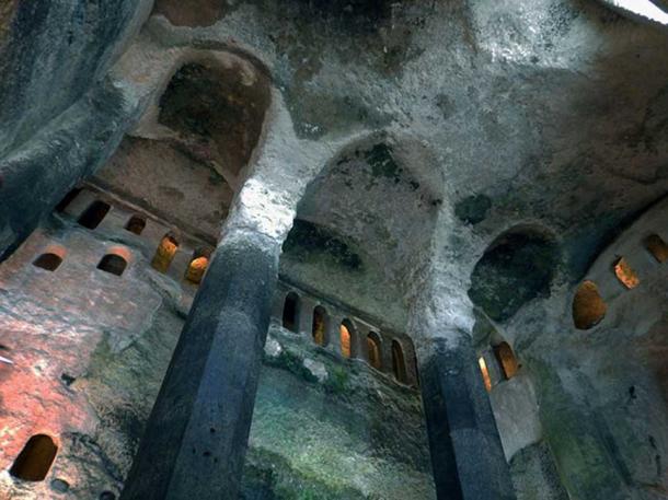 Interior of Saint-Jean monolithic church 