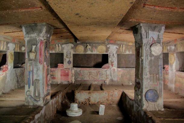 Interior of the Rilievi Tomb in the Banditaccia necropolis. (Roberto Ferrari / CC BY SA 2.0)