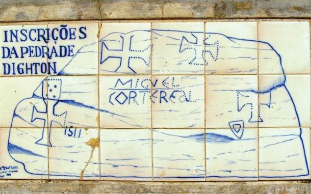 Interpretation of the Dighton Rock inscriptions as they are presented at the Museu da Marinha, Lisbon, Portugal. 