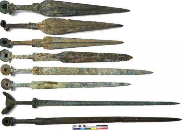 Iranian Iron Age swords seized at Heathrow Airport, London. (Cranfield University)
