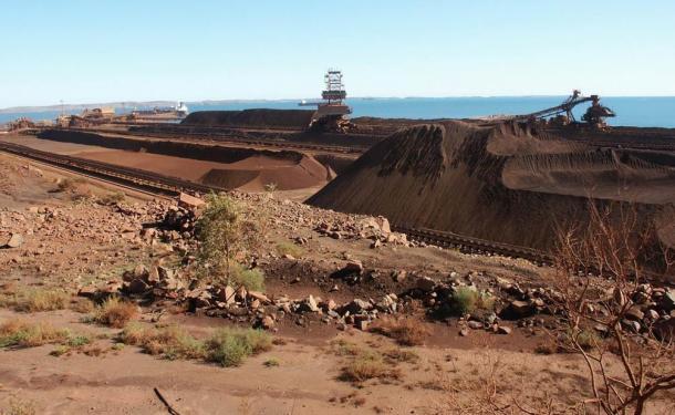 An Iron Ore mine in Dampier, Western Australia.