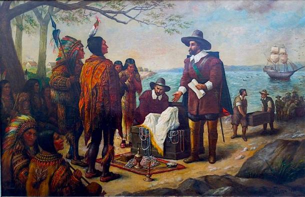 Iroquois engaging in trade with Europeans. (Sporti / Public Domain)