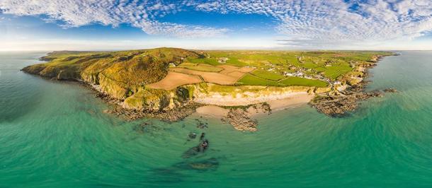 The Isle of Anglesey in Wales from the air. (Lukassek / Adobe Stock)
