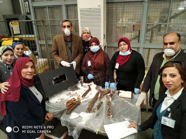 It is currently unclear where the smuggler sourced the mummy parts that were confiscated. (Ministry of Antiquities)