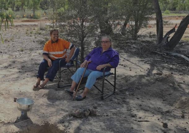 Jangga Elder Marie Wallace and her granddaughter Sharnai McLennan