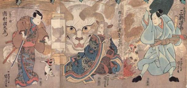 Japanese superstitions regarding cats.  Ume no Haru Gojūsantsugi
