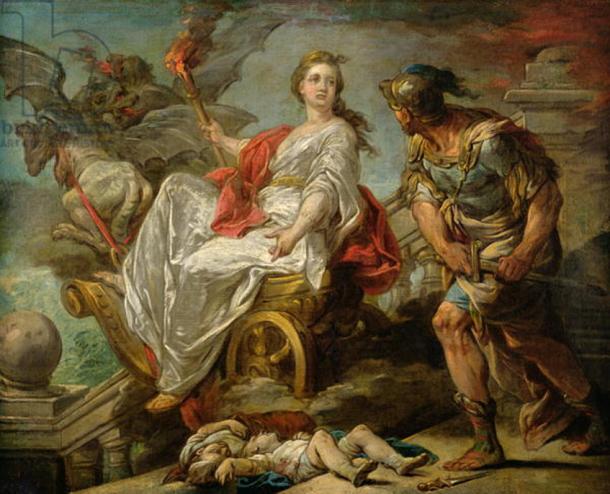 Jason and Medea by Charles-Andre van Loo. Medea by some reports killed two of the children born with Jason when he left her for another