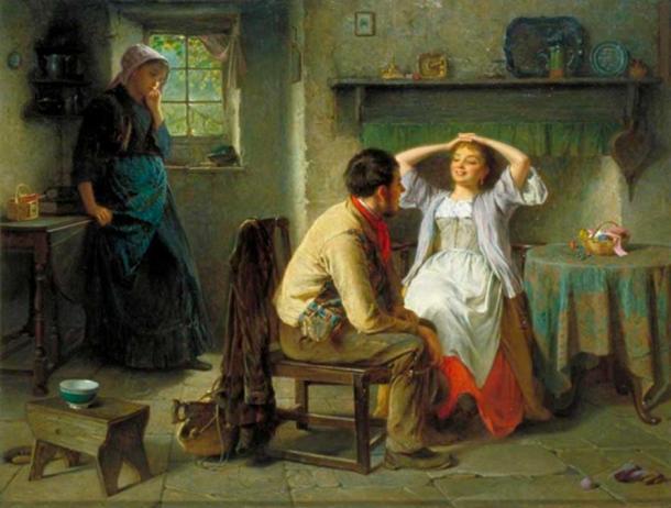 Jealousy and Flirtation, 1874. (Public Domain)