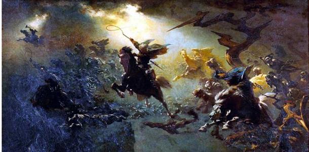 Johann Wilhelm Cordes: Die Wilde Jagd (The Wild Hunt)1856/57