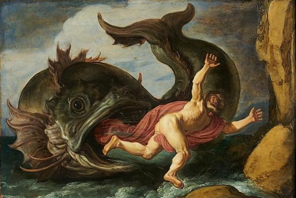 Jonah and the Whale (1621) by baroque Dutch painter Pieter Lastman
