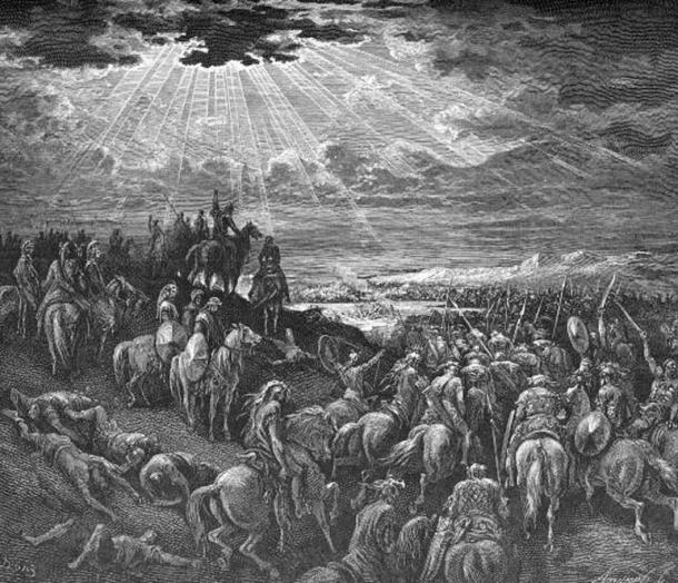 "Joshua Commanding the Sun to Stand Still" by Gustave Dore, (d. 1883)