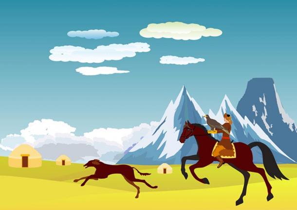 FIG 1.1. Kazakh eagle hunter