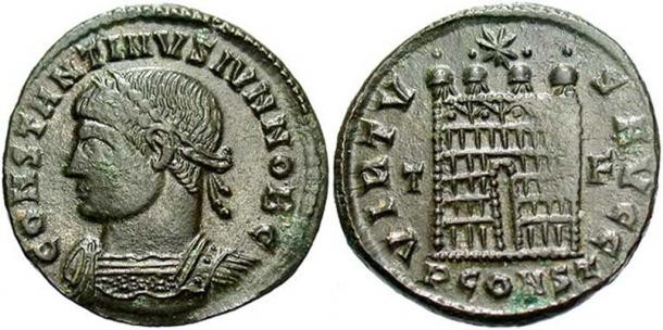 A coin from the Killingholme Treasure Hoard depicting Constantine II. 