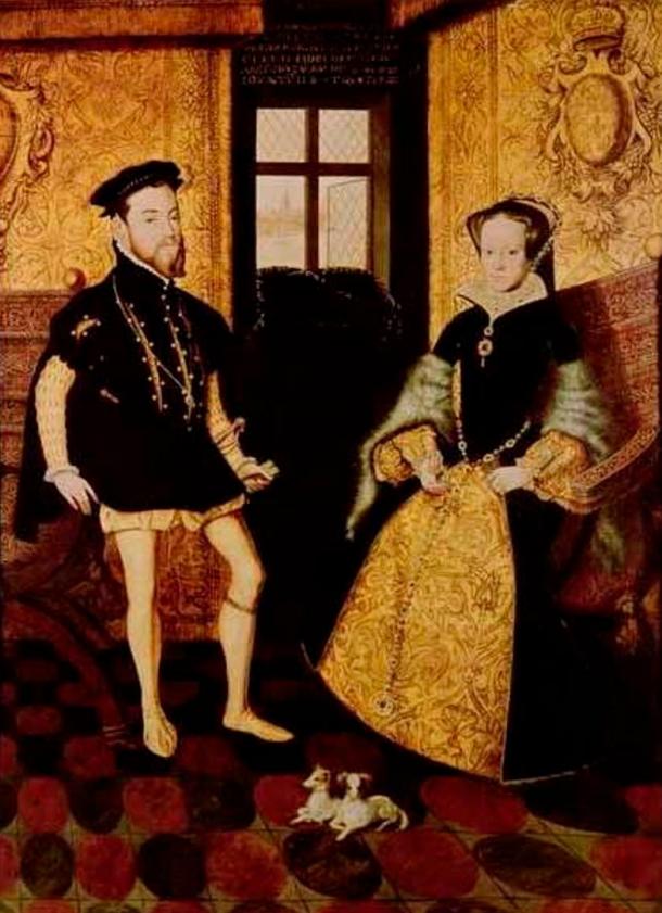 King Felipe II of Spain and Queen Mary I of England, during whose reign Elizabeth was heir presumptive