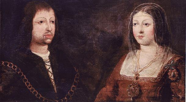 Wedding portrait of King Ferdinand of Aragon and Queen Isabella of Castile.
