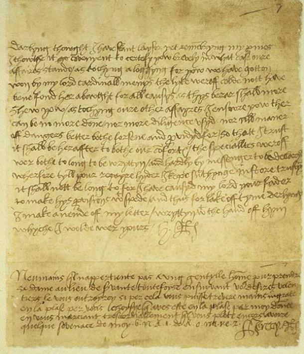 A letter from King Henry VIII to Anne Boleyn, held in the Vatican archive
