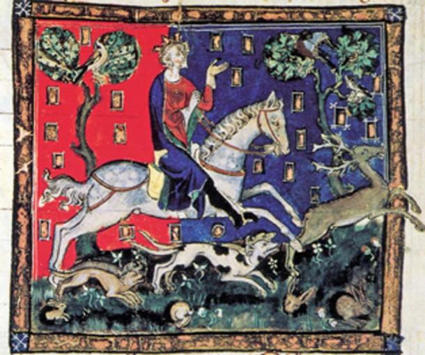 King John goes on a hunt and is kidnapped by Fulk III FitzWarin. (Soefrm / Public Domain)