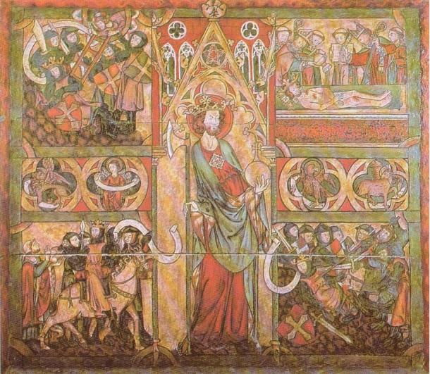 In the 11th century, King Olaf II of Norway was known as The Holy; this image is from Trondheim Cathedral. 