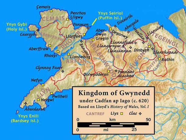 Kingdom of Gwynedd c. 620 (CC BY-SA 3.0)