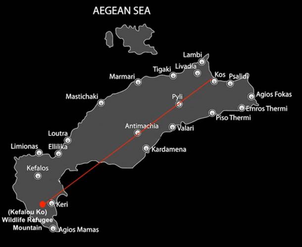 Kos Castle, Pyli Castle, Antimachia Castle form a perfect alignment with the rugged outcrop in the Kefalou Ko Wildlife Reservation. (Author provided)