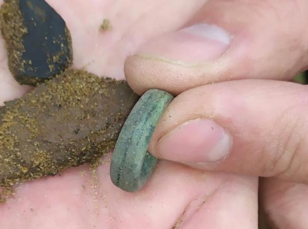 Other finds at Kostrzyn include a necklace of glass beads from around 2,000 years ago, ceramic vessels and a bronze ring. (Tempelburg Historical and Cultural Association and Kostrzyn Fortress Museum)