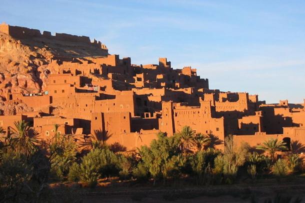Ksar of Ait-Ben-Haddou in the evening light. 