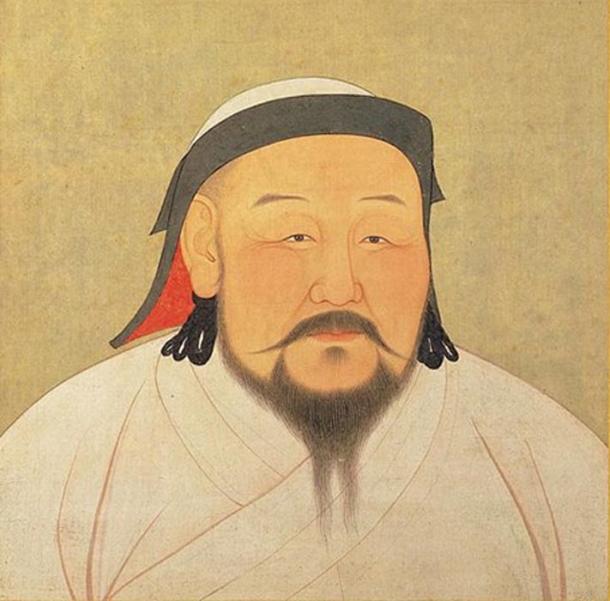 A painting of Kublai Khan, as he would have appeared in the 1260s. This is actually a posthumous that was made shortly after his death in February 1294, by a Nepalese artist and astronomer.