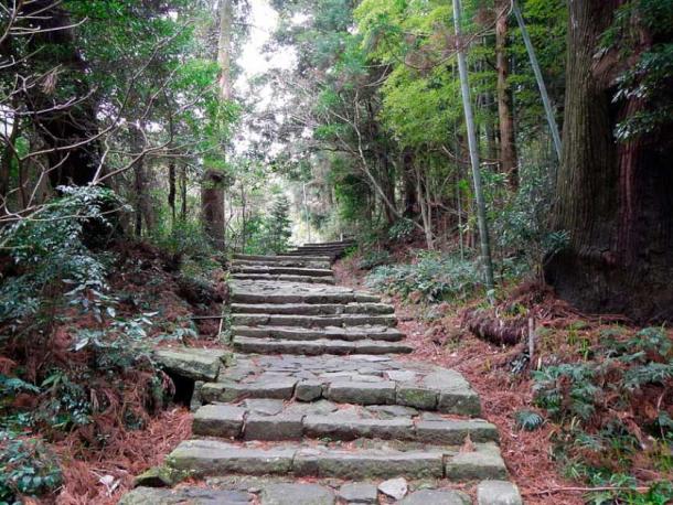 Kumano Kodo pilgrimage route Daimon-zaka World heritage. Nekosuki. (CC BY-SA 4.0)