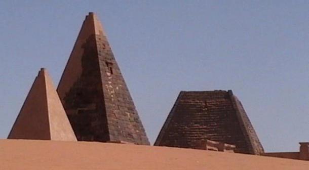 Kushite pyramids are generally steeper and more pointed than the Egyptian pyramids
