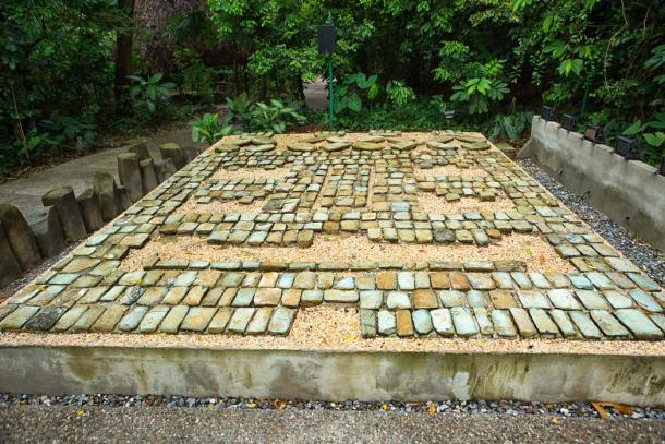 Olmec stone mosaic in the La Venta archeological park in Villahermosa, Mexico. (Barna Tanko /Adobe Stock)