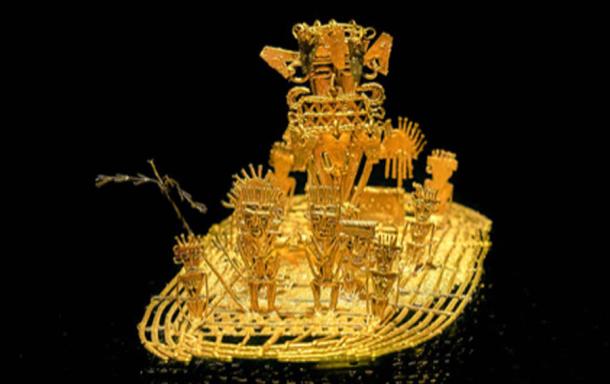 La balsa Muisca ‘the Muisca raft’, a pre-Columbian gold sculpture representing the Muisca's offerings of gold. (Tyler ser Noche / CC BY-SA 2.0)