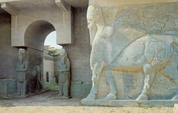 A Lamassu at the North West Palace of Ashurnasirpal II.