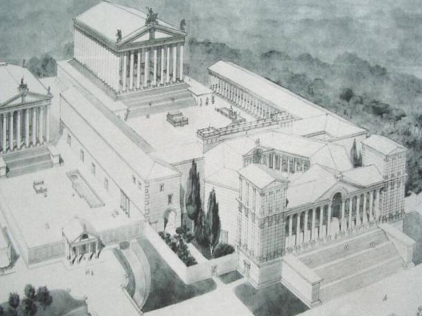 Layout of the temple complex at Baalbek