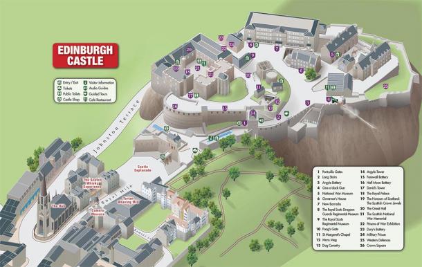 Layout of Edinburgh Castle (maps – Edinburgh)