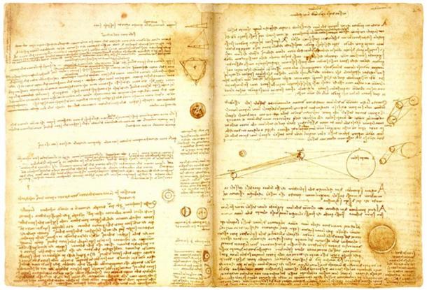A page from Leonardo da Vinci’s codex Leicester