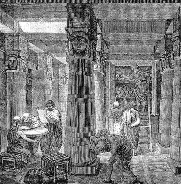 Artistic Rendering of the Library of Alexandria, based on some archaeological evidence.
