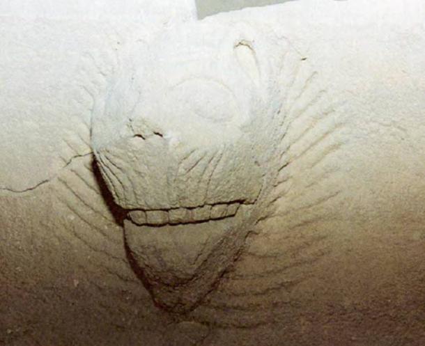 Lion head found inside the tomb