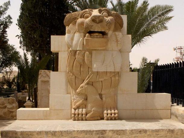 The Lion of Al-lāt (first century AD), which stood at the entrance of the Temple of Al-lāt (destroyed in 2015) 