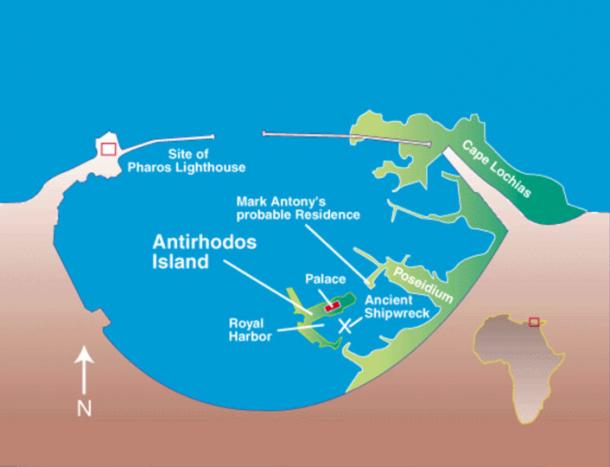 Location of Cleopatra’s Palace