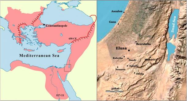 Location of Elusa (Image: Guy Bar-Oz et al / PNAS)