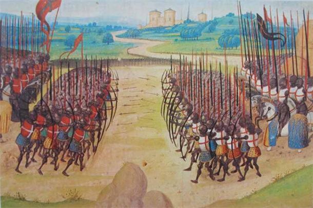 Longbowmen at the Battle of Agincourt. (The real Marcoman / Public Domain)