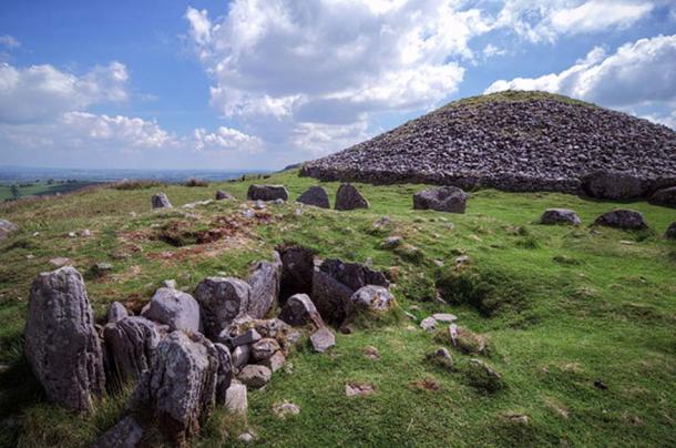 Loughcrew Passage Tomb cairn T with another satellite tomb. This is likely cairn S.